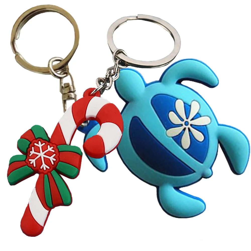 2024 Custom High Quality 3D Character Soft Pvc Keychain 3D Cartoon Cute Silicone Rubber Figure Keychains
