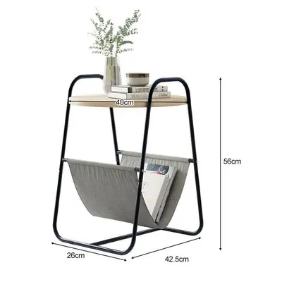 china factory price coffee table wood modern round  and storage  table MDF magazine side table