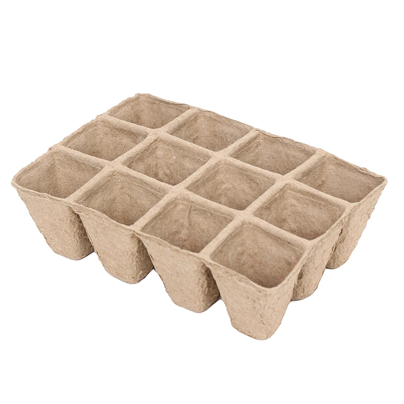 Natural cellulose biodegradable seeding trays peat pot paper pulp planting pots