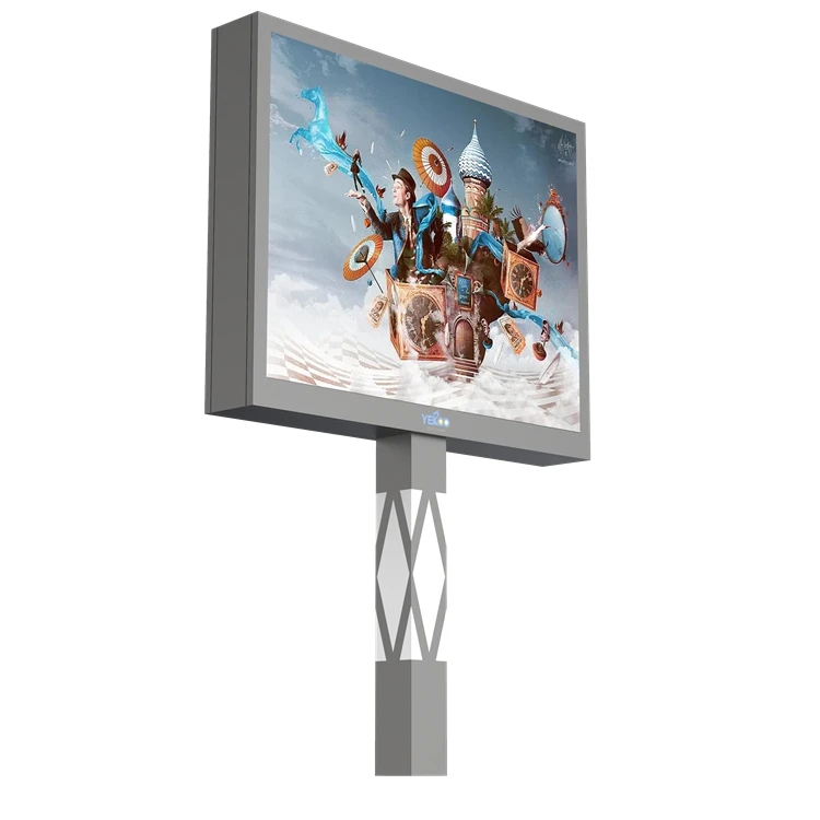 Outdoor 6m*3m P4 LED Screen Digital Billboard Street Scrolling Billboard Frame For Advertising