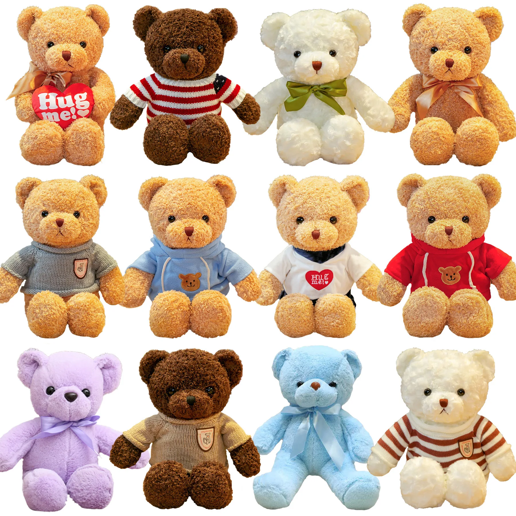 Custom Stuffed Animal Big Giant Teddy Bear Plushie Soft Sublimation Graduation Bear Teddy Tears Bulk Plush Dolls