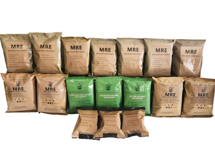 Military Food Supplies Outdoor Ready To Eat Instant Rice Flameless Self Heating Meals Emergency MRE