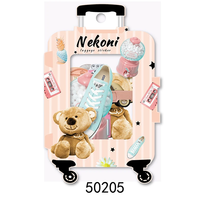 Nekoni Waterproof Sticker Flakes Laptop Decorative Decals Self Adhesive Decals for Stickers Pack Animal Luggage Decals