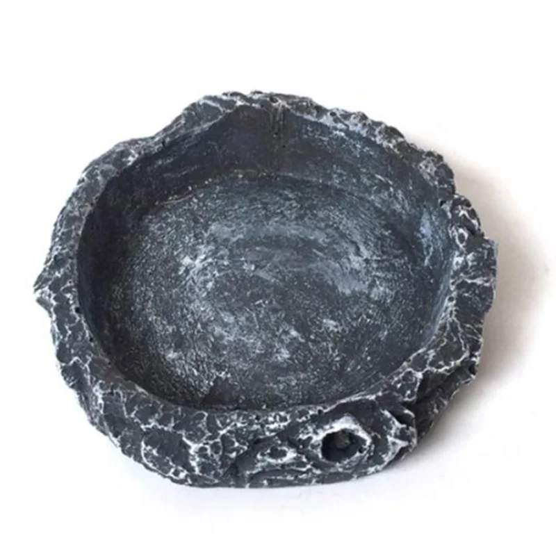 Crawler Pet Feeder Bowl Basin Resin Non-toxic Food Water Pot Reptile Turtle Tortoise Scorpion Lizard Crabs Pets Supplies
