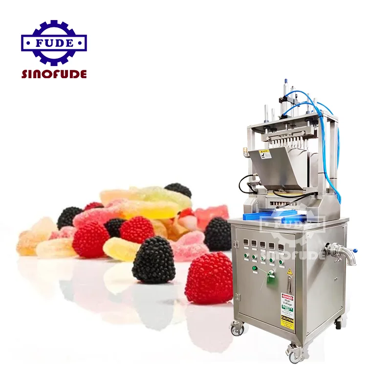 PLC control semi-automatic soft candy maker small gummy bear making machine