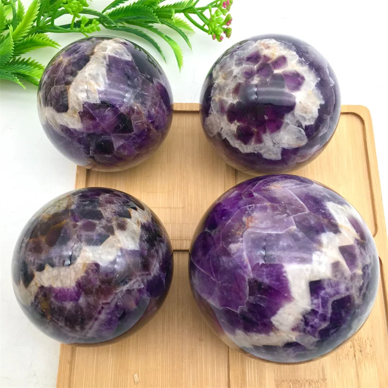 Natural Healing Stones High Quality Dream Amethyst Sphere Purple Polished Dreamy ball Crystal Crafts For Decoration