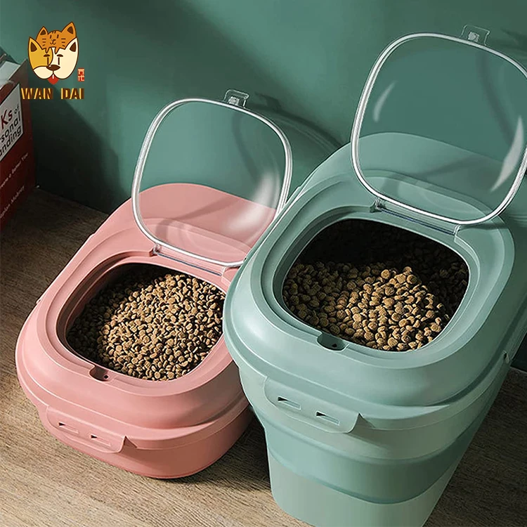 Popular double-layer sealing ringcat food storage new style TPR material pet food container storage