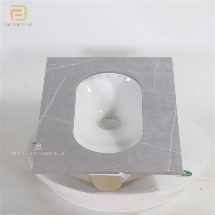 New Arrival Customized Latest Design Shower Room Squatting Pan Gray Squat Pan for Sale