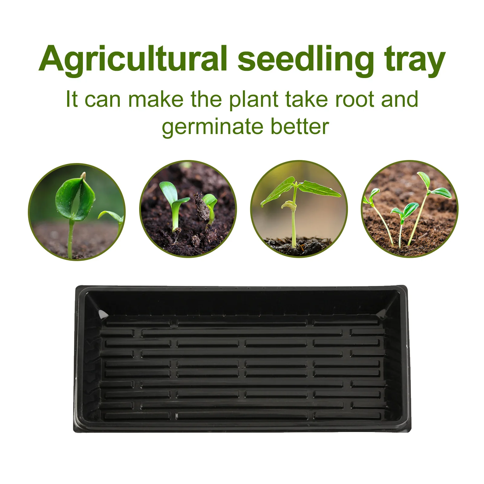 YEGBONG OEM 2pcs Seedling Trays Seed Starter Starter Plant Flower Grow Box Propagation For Gardening Grow Starting Nursery Tray