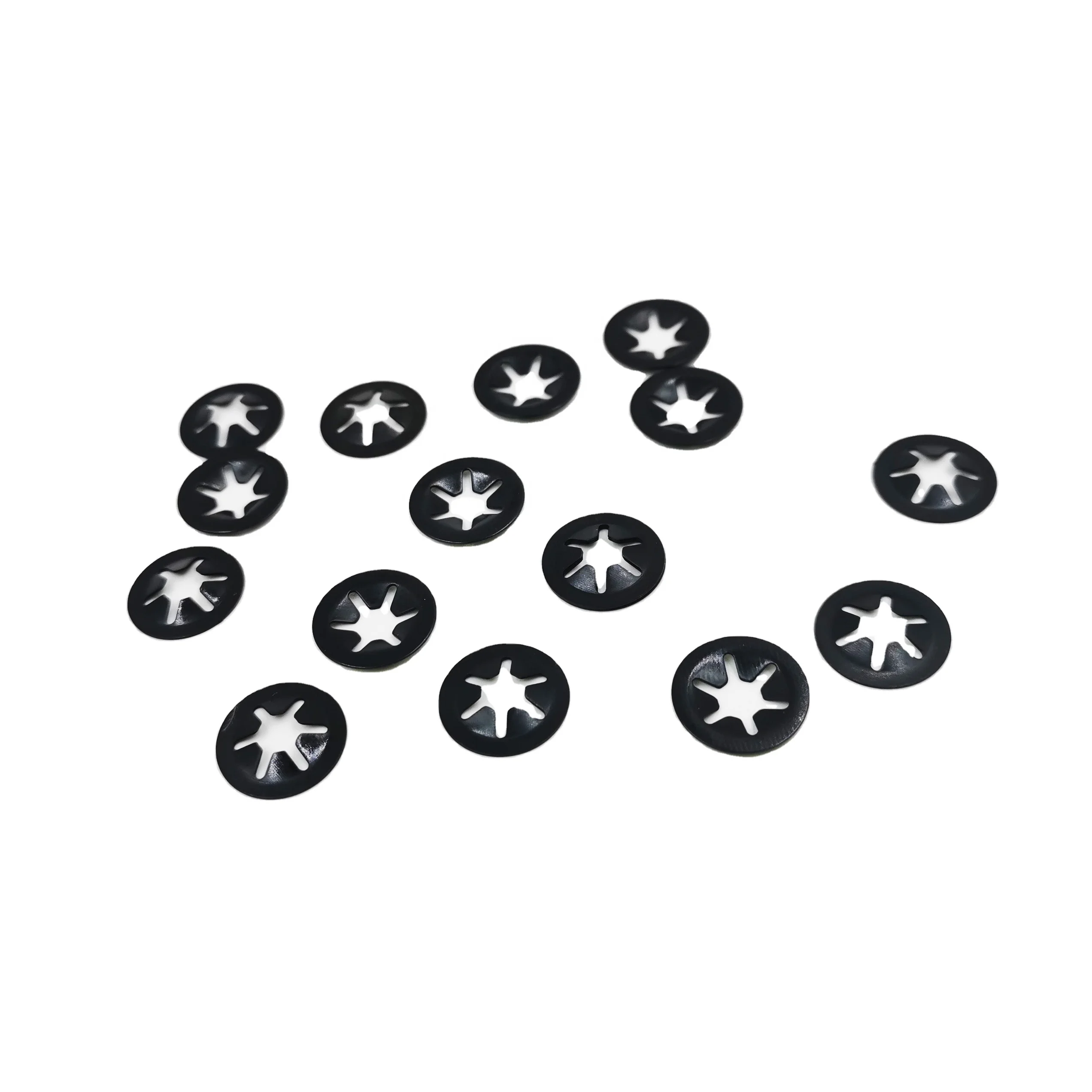 Black star lock washer push on retainer 5*14 fasteners retaining washer for shaft Black Starlock Internal Tooth Lock washers