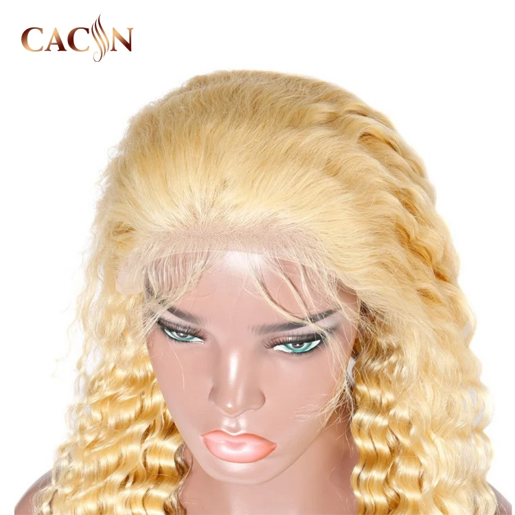 
 Парики из натуральных человеческих волос, длинные, 40 дюймов, медовая блондинка, безклеевые, 613 кудрявые  