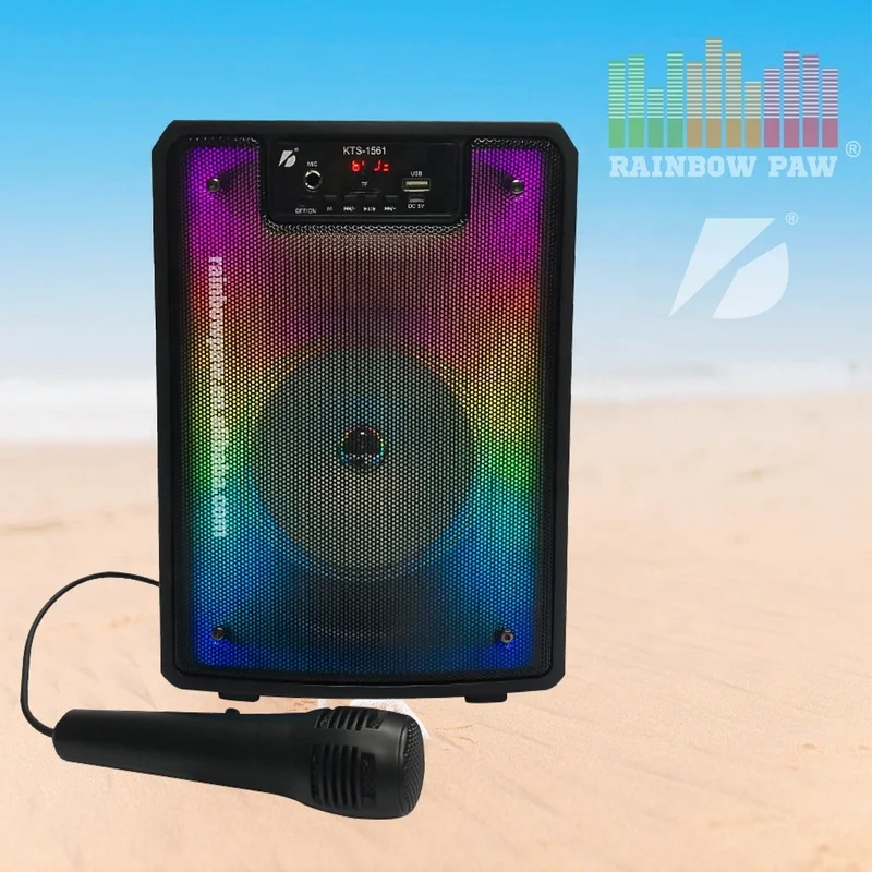 Kts Speaker 6.5 inch Portable Wireless Karaoke Altavoces kts-1561 Outdoor Usb Tws bt party Speaker with microphone fm radio