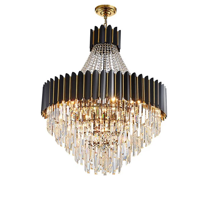 black and gold minimalist living room ceiling modern luxury staircase long crystal chandelier for church
