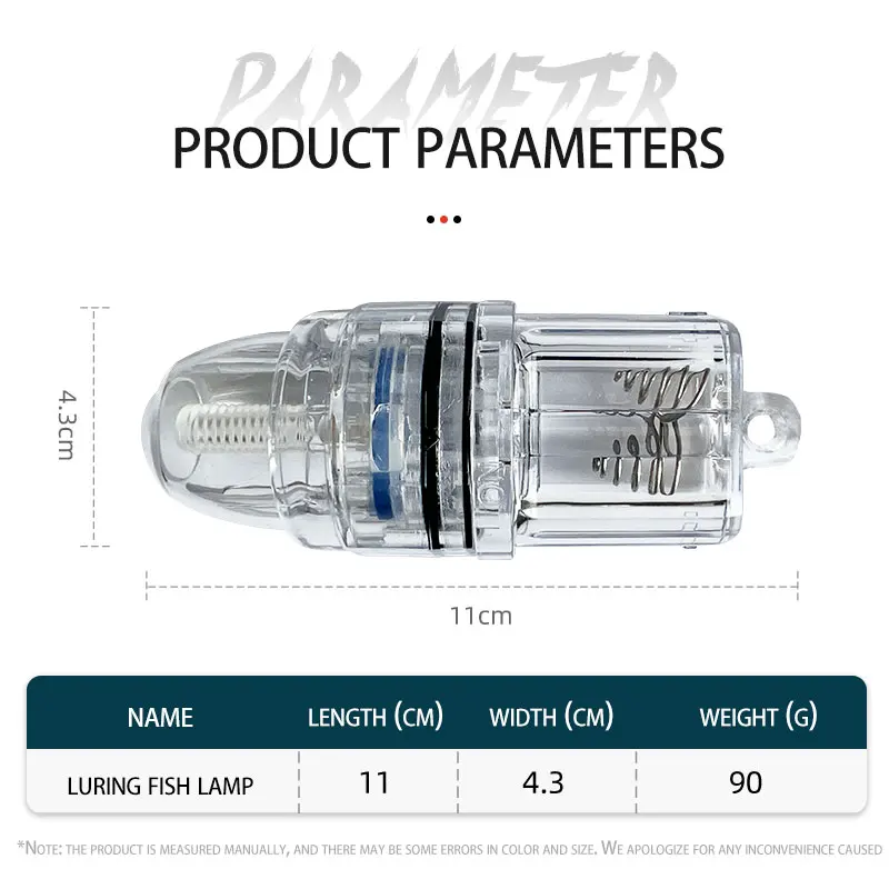 LED Lure Light Diamond Shape Deep Drop Lamp Attractive Underwater Fishing Squid Net Float Flash Fish Light