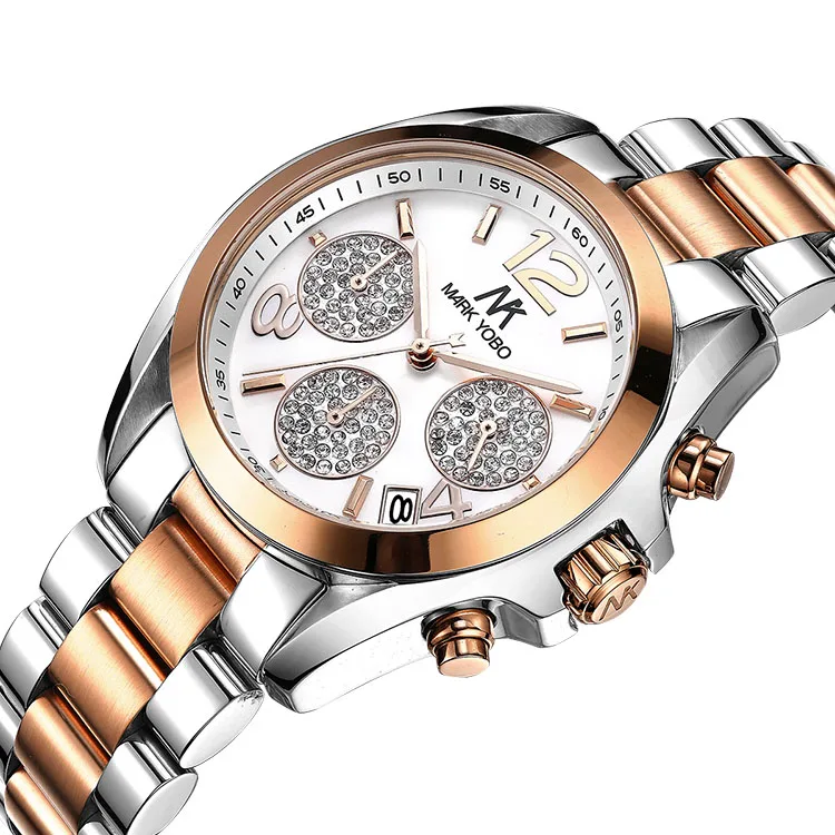 Newest Fashion Luxury Japanese Movement Stainless Steel Waterproof Quartz Wristwatches Watches