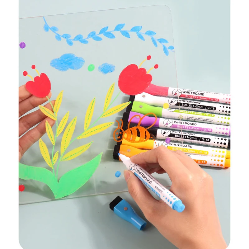 factory wholesale Creative Colorful Drawing Erasable Graffiti liquid Whiteboard chalk Marker
