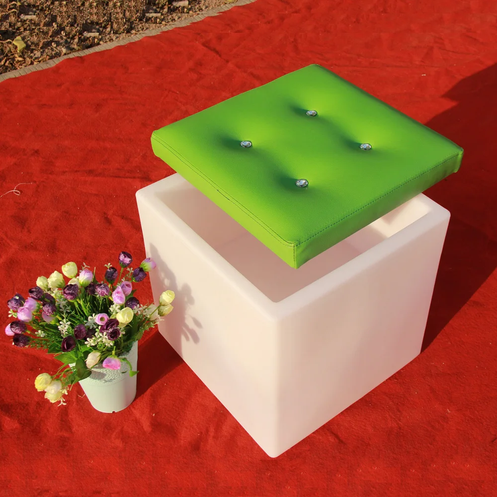 LED Cushion Cube LED cube Stools with Cushion