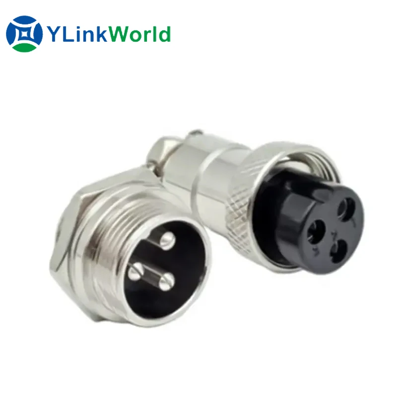 Custom Aviation plug GX16 connector 2 3 4 5 6 7 8 9 10pin threaded connector Manufacturer