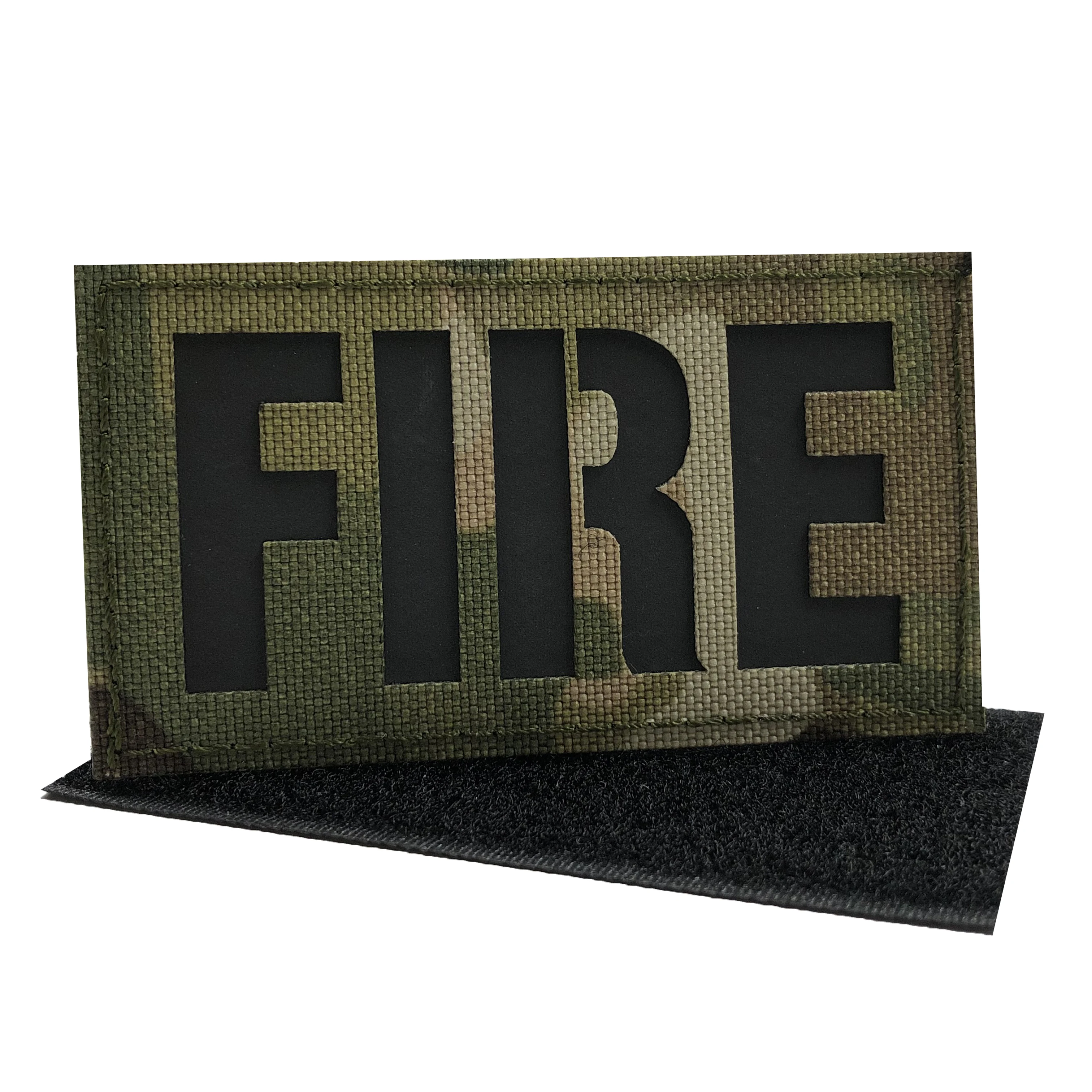 PRESS Letters Custom Infrared Reflective IR Patches Tactical 2x5 Media Laser Cut Hook Patch