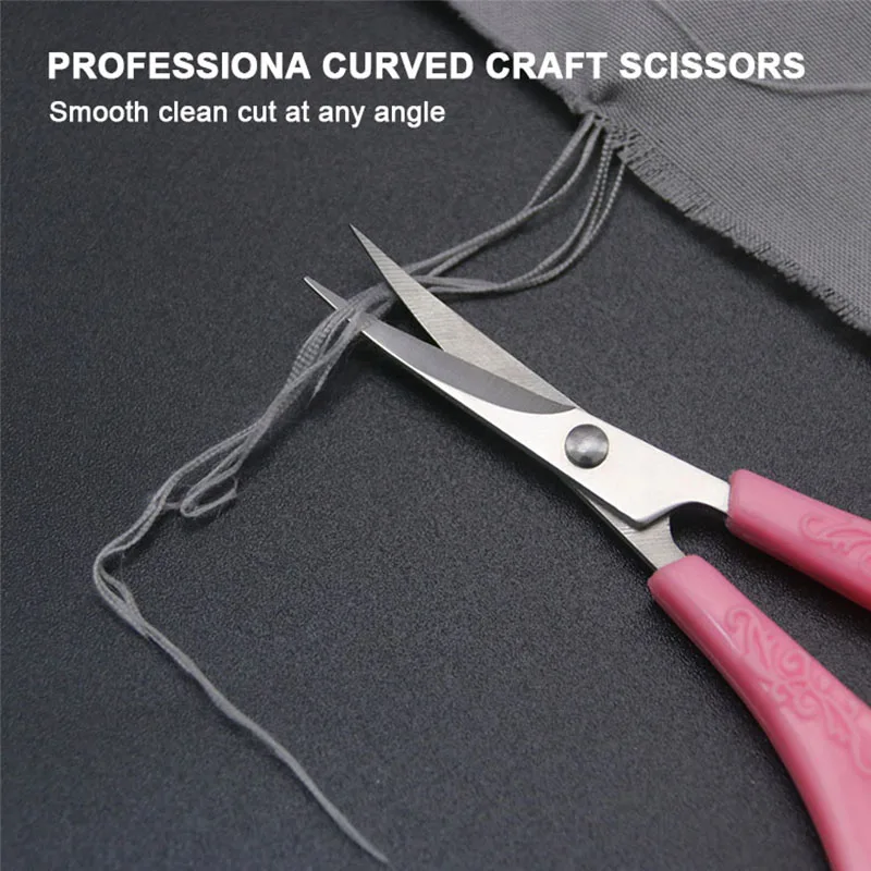 Professional Scossor Manufactures Stainless Steel Curved Tip DIY Mini Craft Sewing Dressmaking Paper Scissors Beauty Cutter