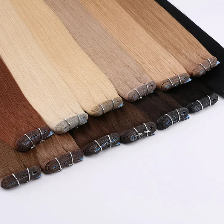 Name Brand Super Double Drawn Russian Slavic Virgin Hair Piano Pu Weft