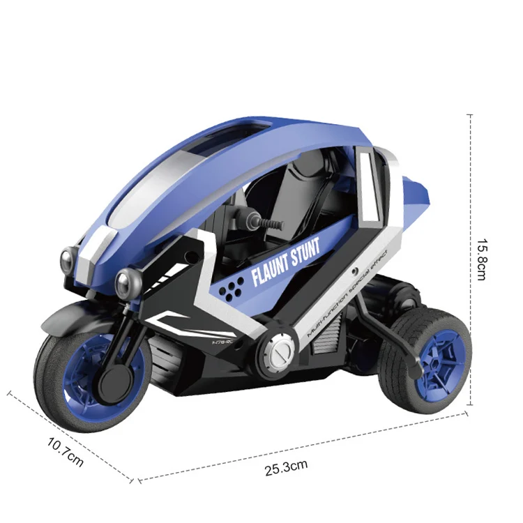 1/8 2.4G Remote Control Drifting Rc Toy with Led Lights Stunt Electric Radio Control Motorcycle for Kids