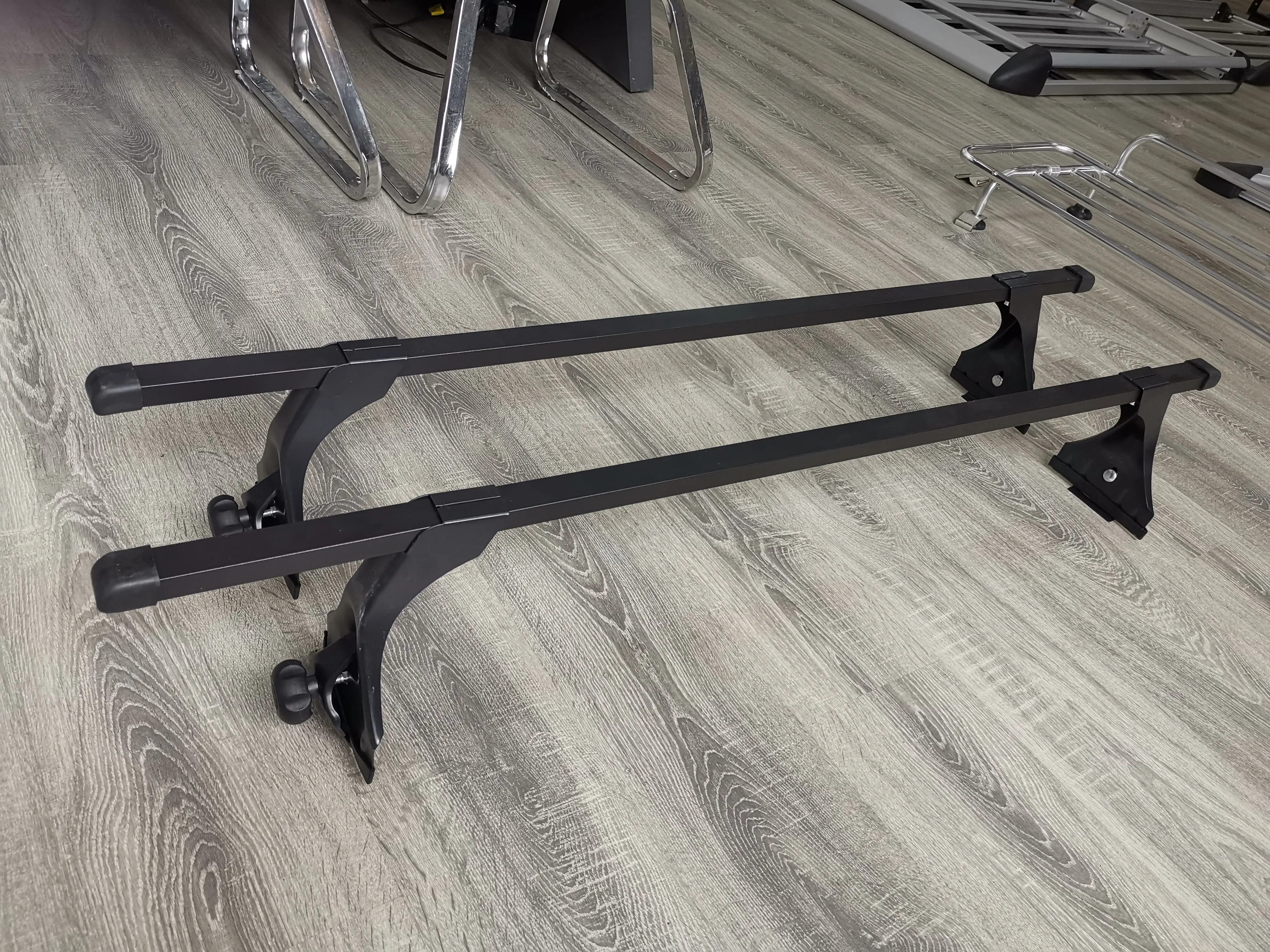 YH-A-020 High Quality Iron Universal Roof Rack Luggage Rack Roof Bar Cross Bar For Rain Trough Rain Gutter With High Brackets