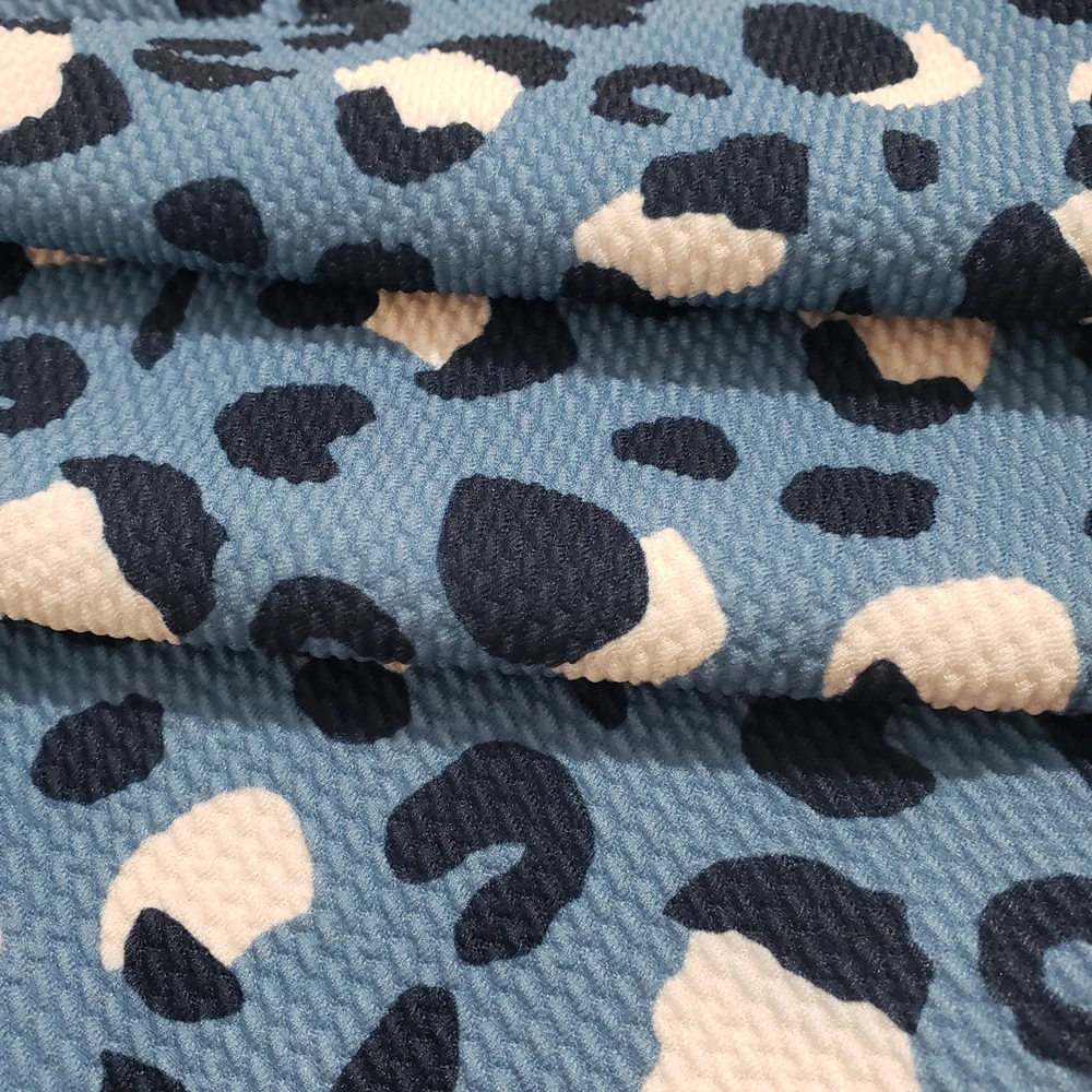 
Most Fashion New Jacquard Design Bullet Printing Bubble Knit Fabric For Bows 