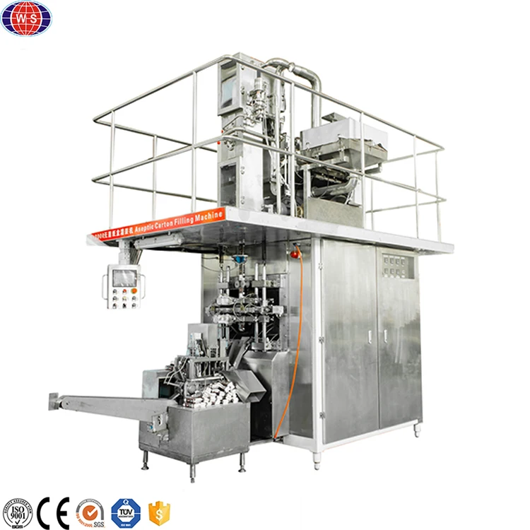 Automatic Juice Liquid Filling Machine Milk Juice Water Aseptic Brick Carton Filling And Packaging Machine