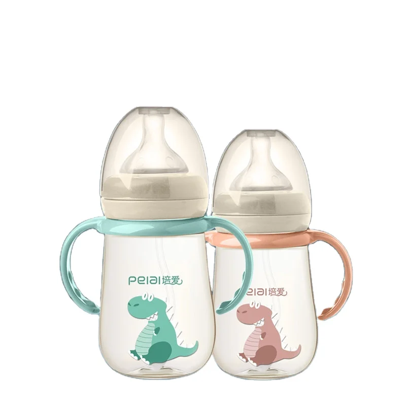 Food Grade PP Safe No Smell Non Toxic Anti-colic Babies Milk Bottle Silicone Nipple 240ml Baby Kids Infant Feeder Bottle