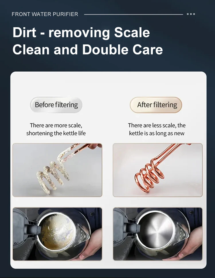 4.5*4.5*9.8CM Toilet Shower Scale Removal Front Water Filter Purifier Faucet Filter for Domestic Gas Water Heater