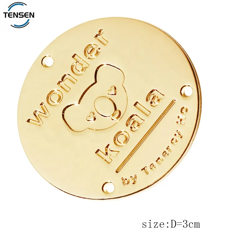 fashion clothing tag logos metal tag scarf custom engraving letter metal label plate for bikini