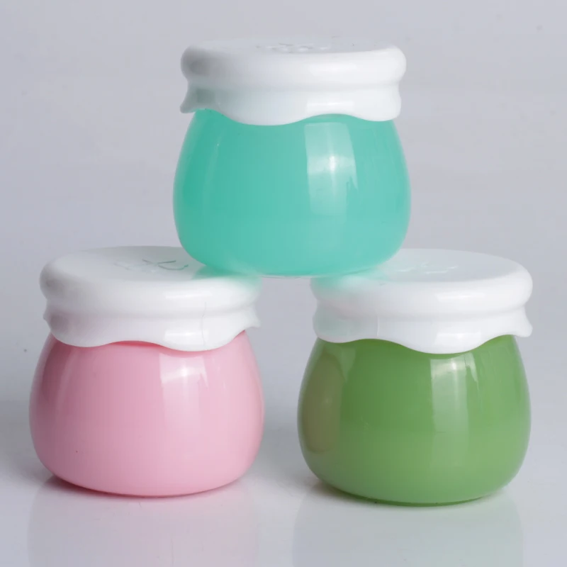 luxury 10g white pink blue cosmetic face lotion pp plastic jar Wholesale Empty Cosmetic Container Small cream Jar in store