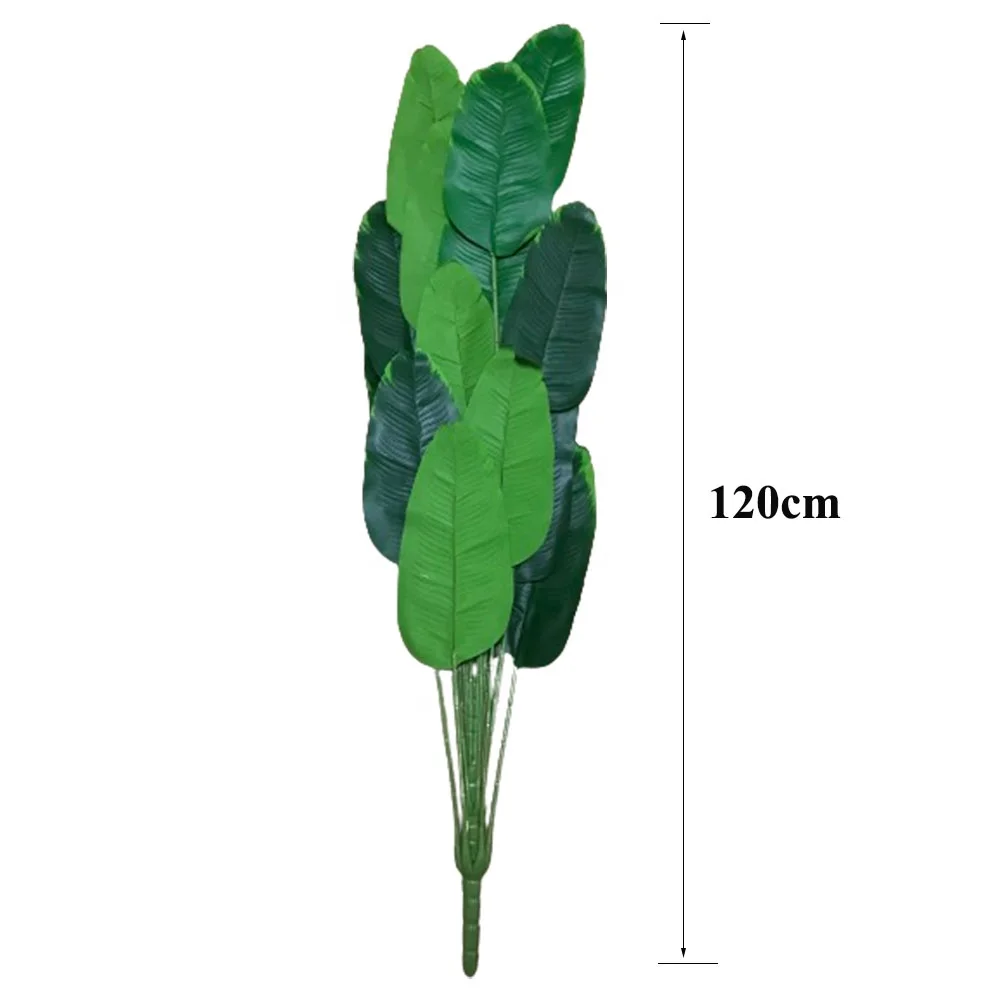 120cm Faux Plastic Plants 18 Leaves Big Artificial Decorative Indoor Plants for Home Mall Decoration