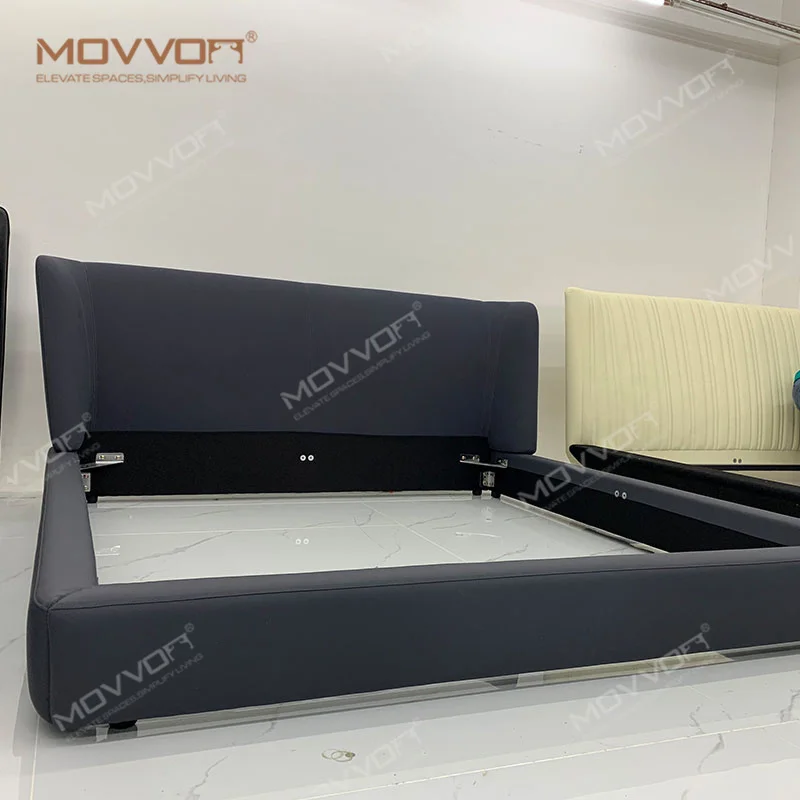 Modern Luxury Queen Solid Wooden Box Bed Designs Models Camas King Multifunctional Bed Frame Up-holstered Beds