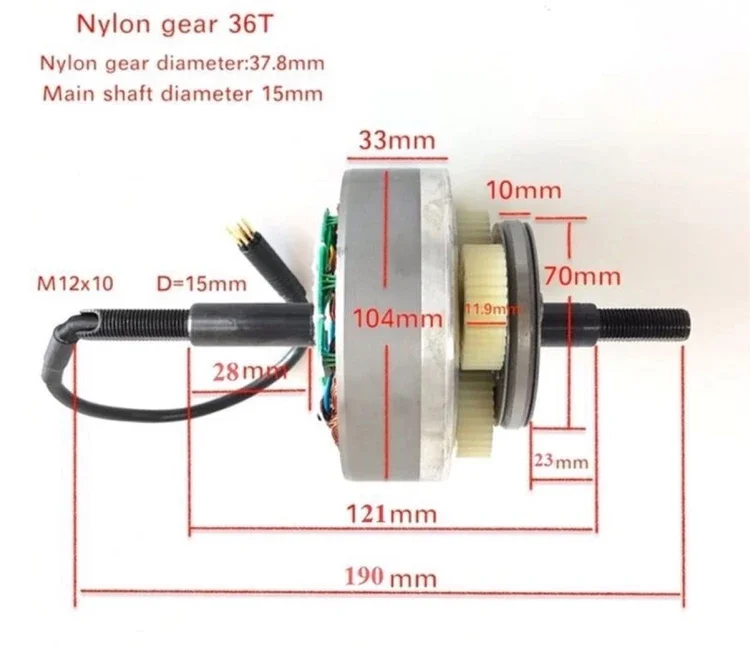 36V48V500W750W1000W gear motor core, electric bicycle motor accessories