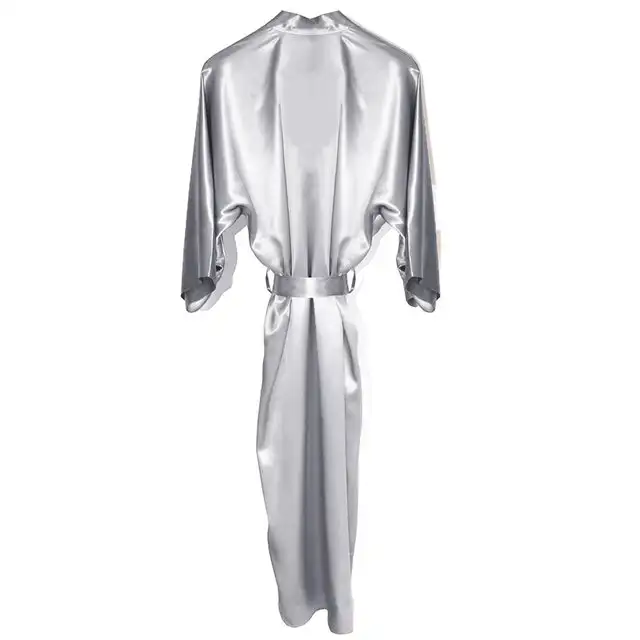 Luxury quality solid silk nightgown custom logo anti aging reduce skin wrinkles 100% mulberry silk robe