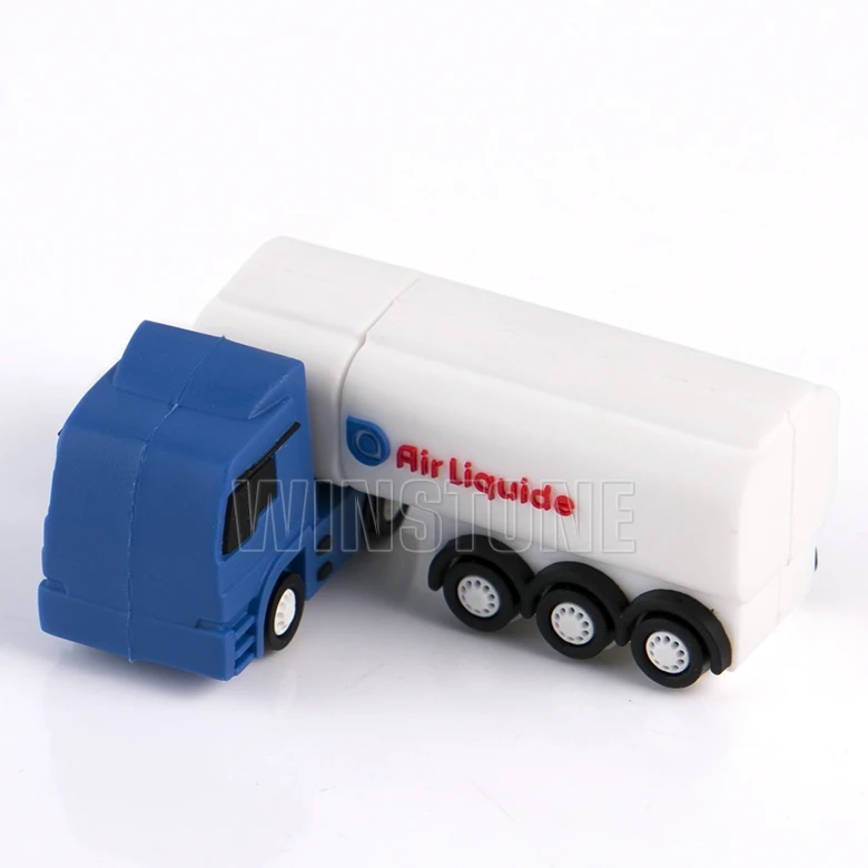 Custom High Speed 3D Soft PVC Cute Truck Car 128GB 32GB USB Flash Disk Driver for corporate Gifts from Sedex 4P factory