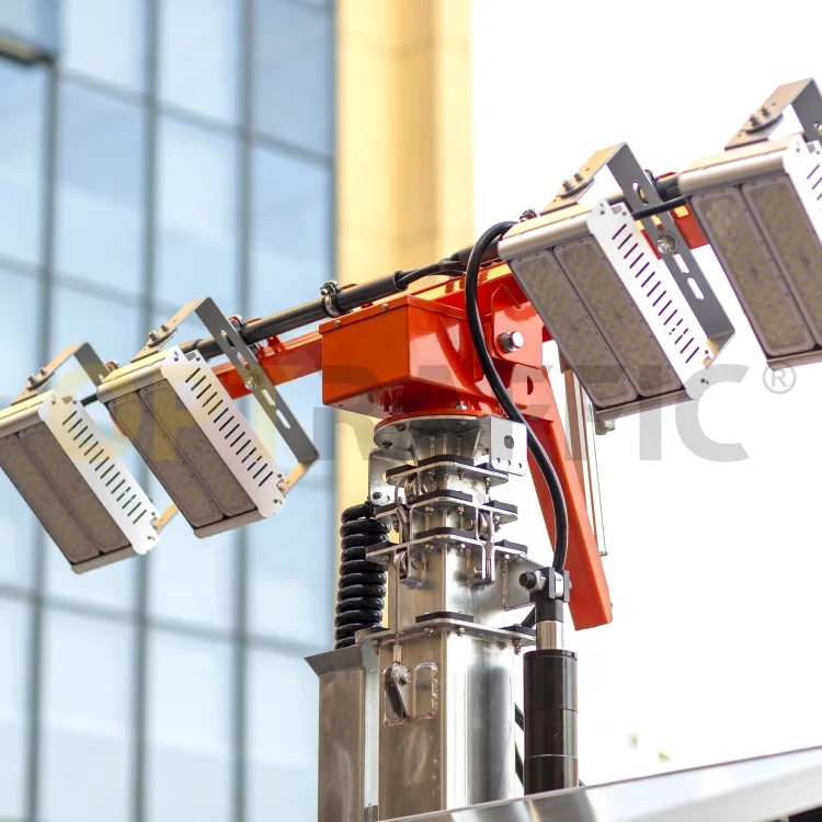 H Top Sale Mobile Retractable Large Sports Industrial Solar Light Tower LED Lights with Camera