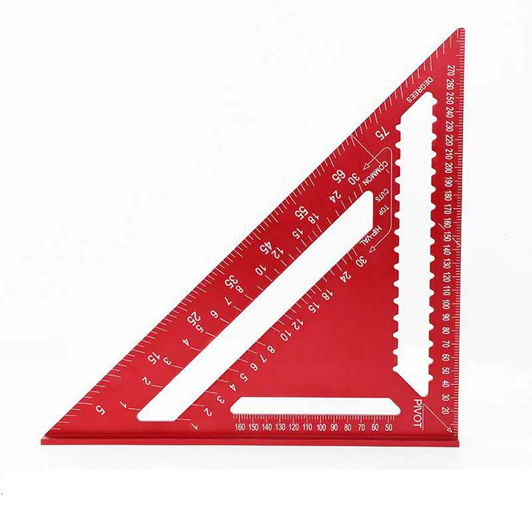 Высококачественная Метрическая алюминиевая многоугловая линейка измерительный транспортир деревообрабатывающая плотничная треугольная линейка