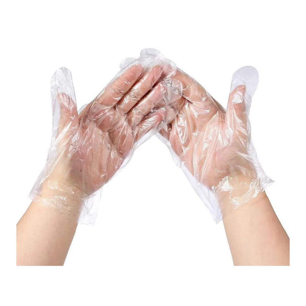 High Quality Low Price Disposable Plastic Cpe Folded Gloves Customized Logo