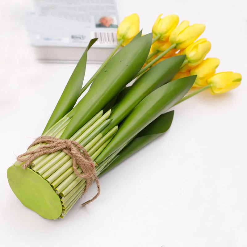 DREA Hot selling lifelike flowers artificial flowers in bulk plastic faux tulip for home wedding decor