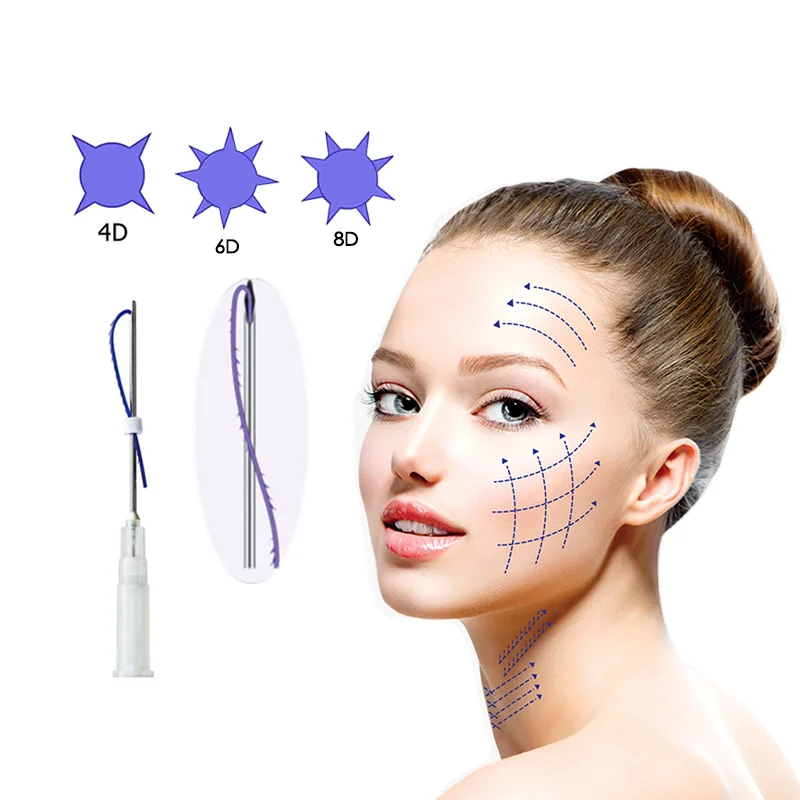 
New lifting threads PCL/PLLA PDO cog thread with cheap price 