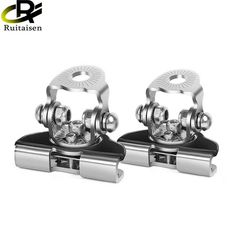 2Pcs Universal Work Light Tube Clamp Mounting Bracket Fog Light Mounting Bull Bar Bumper Lamp Holder for Off-road Vehicles Car
