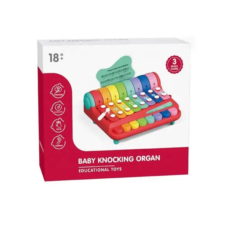 Cartoon Piano Xylophone Music Toys for Toddler Preschool Educational Kids Kick Piano Musical Instruments