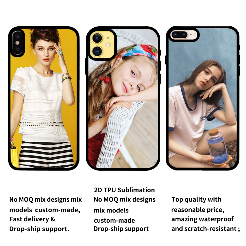  Wholesale custom print phone cases Sublimation blanks TPU+PC for iphone 12 pro