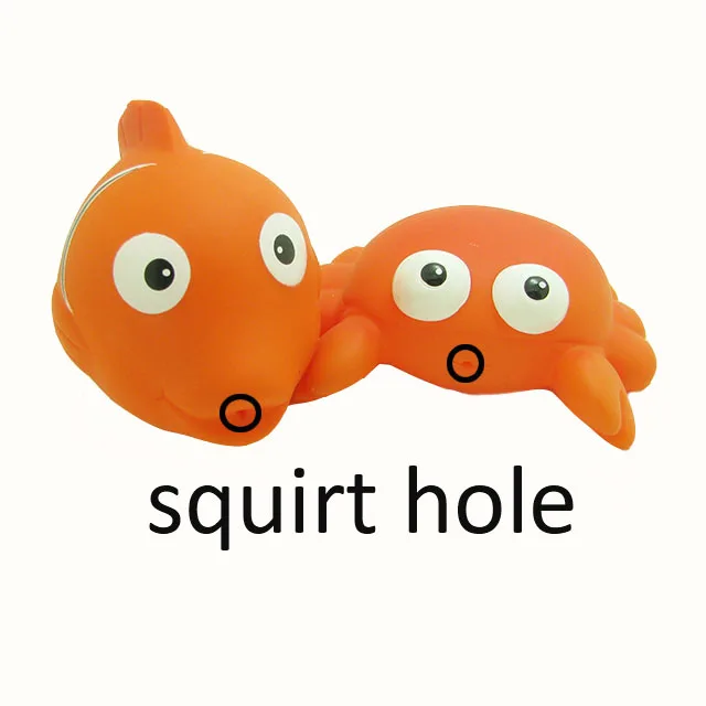 Eco Friendly Wholesaler sea animal floating squirt crab starfish shark and whale rubber bath toys