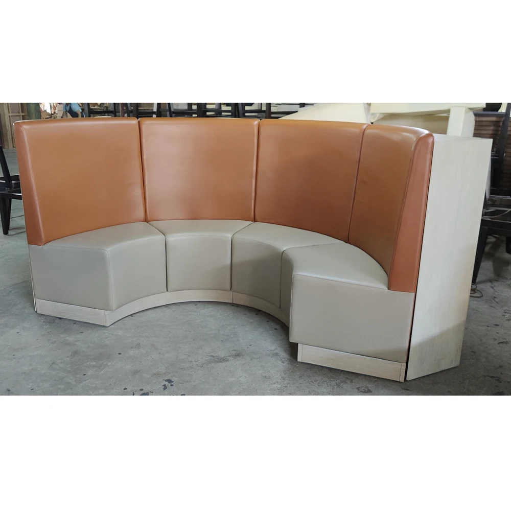 High back restaurant bar sofa booth leather booth sofa