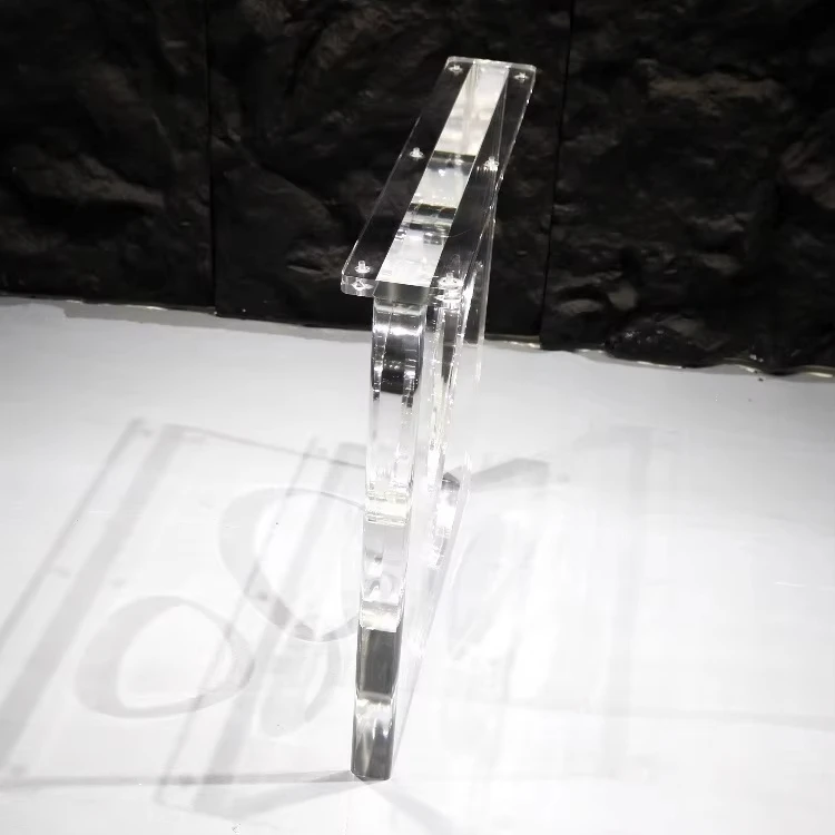 Custom Acrylic Furniture Leg For Dining Living Restaurant Table Modern Clear Decor Plexiglass Furniture Sofa Chair Table Leg
