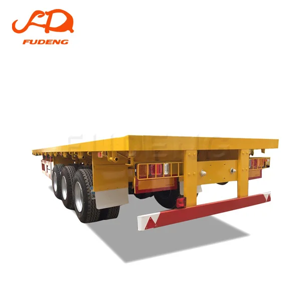 3 axles flatbed container carrier truck trailer flatbed trailer for sale  for ghana market
